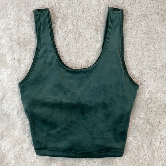 NWT Aerie Velour Cropped Workout Top - Picture 2 of 11